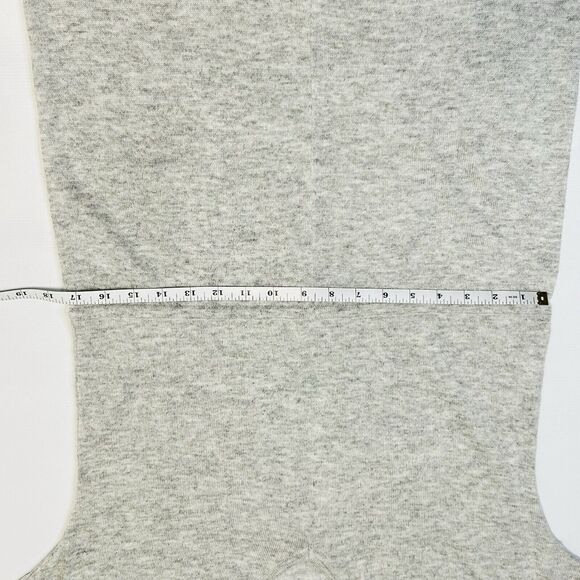 Callahan Short Sleeve Jumpsuit Womens Medium Gray Wool Angora Blend Knit V Back - Picture 9 of 14